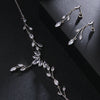 Elegant Clear Cubic Zirconia Silver Color Necklace Earrings Jewelry Set for Women Bridal Wedding Party Accessories - Image 4