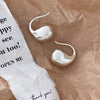 Silver Vintage Earrings For Women Simple Waterdrop Ball Earring Jewelry Prevent Allergy Party Accessories - Image 3