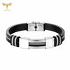 Stainless Steel Bracelet Men Women Wristband Black Grooved Rudder Mesh Chain Insert Gothic Wristband Stylish Bangle Accessories - Image 16