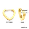 Geometric Square Star Heart U Shape Hoop Earrings For Women Men Golden Sliver Color Stainless Steel Retro Piercing - Image 15