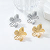 Twisted Chunky Round Hoop Earrings For Woman De Acero Inoxidable - Image 3