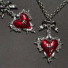 Y2K Bow Heart Pendant Necklace for Women Girls Gothic Red Drip Oil Thorn Cross Choker Necklaces Party Jewelry Accessories - Image 5