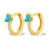 Women's Earrings Gold Plated Stainless Steel Round Hoop Earrings Rainbow Crystal Zirconia Flowers Earrings Piercing Jewelry - Image 16