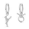 Silver Twelve Constellation Series Stud Zircon Earrings Wedding Ladies Jewelry Women Girls - Image 8