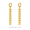 Simple Fishtail Shaped Long Earrings for Women, Stainless Steel Gold Plated Jewelry Gifts - Image 1