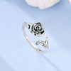 Silver Ring Sparking Rose Fire Dragon Firefly Open Rings For Women Girls Birthday Anniversary Party Gifts - Image 2
