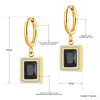 Stainless Steel Geometric Square Hoop Earrings Sparkling Cubic Zirconia Crystal Earrings Jewelry For Women - Image 32