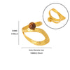 Vintage Stainless Steel Brown Stone Rings For Women Open Adjustable Charm Finger Ring Maillard Jewelry - Image 11
