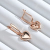Heart Drop Earrings for Women Zircon With Rose Gold Color Modern Party Wedding Daily Jewelry - Image 4