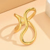 Silver Rings For Women Simple Elegant Open Vintage Gold Wide Flat Ring Jewelry Gift - Image 10