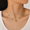 Boho Necklace Beach Irregular Stone Necklaces for Women Stainless Steel Imitation Pearl Jade Necklace Jewelry Gift - Image 1