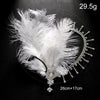 Stonefans Tassel Flapper Headband 1920s Headpiece Rhinestone Feather Wedding New Roaring Great Gatsby Hair Accessories for Women