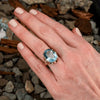 Charming Large Oval Blue Cubic Zirconia Stone Ring Women Golden Color Crystal Zircon Ring Bridal Jewelry - Image 4
