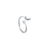 Silver Initial Rings for Women Girls, Adjustable Initial Rings Cubic Zirconia Stackable Alphabet Letter Rings Gift - Image 22