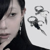Punk Black Pearl Horseshoe Hoop Rivet Earrings Cool Accessories for Women Grunge Charms Aesthetic Earrings Goth Jewelry - Image 2