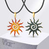 Sun Pendant Necklace for Men Boys, Stainless Steel Sunburst Sunflower Charm Solar Pendant Necklace Elegant Jewelry Gifts - Image 1