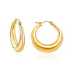 Punk Golden Plated Stainless Steel Reticulate Rhombus Hoops Earrings For Women Anti-Allergic Temperament Jewelry - Image 20