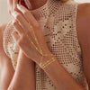 Minimalist Beaded Finger Ring Link Bracelet for Women Gold Silver Color Thin Chain Adjustable Stackable Bracelet Jewelry Gift - Image 4