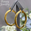 Large Gold-Tone Copper Hoop Earrings in 55 x 49 mm - Image 1
