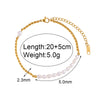 Stainless Steel Pvd Plating Waterpoof Rhinestone Zircon Freshwater Pearl Rope Chain Gold Color Anklets For Women - Image 9