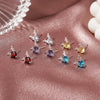 Cartoon Animal Deer Stud Earrings Small Antler Earing For Girls Kid CZ Crystal Stone Christmas Gift Jewelry Women - Image 6