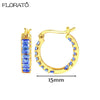 13mm Crystal Hoop Earrings for Women Silver Needle Zircon Huggie Small Earrings Hoop Piercing Jewelry Gifts - Image 28