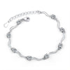 Silver Wave Zircon Retro Bracelet For Women Wedding Party Charm Jewelry - Image 4