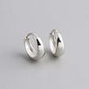 Silver Matte Minimalism Unisex Huggies Ear Hoops Earrings for Women Gothic Piercing Men's Jewelry - Image 8