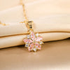 Cute Romantic Pink Sakura Pendant Stainless Steel Necklaces For Women Korean Female Sexy Clavicle Chain Jewelry Gift - Image 5