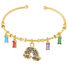 Candy Color Charm Bracelet with Adjustable Open Bangle - Image 31