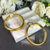Large Gold-Tone Copper Hoop Earrings in 55 x 49 mm - Image 3