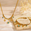 Colorful Artificial Crystal Jewelry Set with Flower Heart and Sun Motifs - Image 15