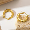316L Stainless Steel Golden Hollow Round Beads Earrings For Women Personality Ear Studs Jewelry Party Gift - Image 4