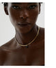 Geometric Square Cubic Zirconia Drop Snake Chain Collar Necklace Golden Jewelry Pvd Bulk Price - Image 16