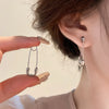 Creative Unisex Punk Rock Style Safety Pin Ear Hook Stud Earrings Metal Pin Earring Jewelry for Women Men - Image 1