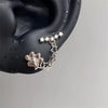 1pcs Quality Shiny Cross Zircon 316L Stainless Steel Ear Bone Nail Y2K Style Silver Color Earring for Women Cochlear Accessories - Image 9