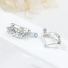 Silver Butterfly Fluttering Insect Earrings Jewelry Drop Earrings Jewelry Party Anniversary Gifts - Image 4
