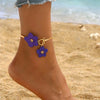 Cherry Blossom Charm Anklets for Women Summer Beach Accessories Gold Color Chain Anklet Leg Bracelets Wedding Gift - Image 4