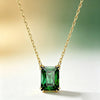 Rectangle Olive Green Zircon Hoop Chain Necklace Earrings Bracelet Ring Women Jewelry Set - Image 20