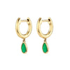 Crmya Gold Plated Drop Hoop Earrings For Women Piercing Purple CZ Zircon Women's Dangle Earrings Jewelry - Image 10