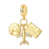 Charm Bead Pendent Silver Gold Series Butterfly Firefly Earth Airplane Charm Fit Bracelet Bangle Woman Jewelry Gift - Image 30
