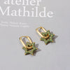 Star Gold Color Geometric Hoop Earrings For Women Zircon Female Drop Earrings Engagement Elegant Jewelry - Image 25