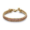 Women Men Gold Color Woven Crystal Cubic Zirconia Bracelet Stainless Steel Jewelry Accessories Gold Plated Chain - Image 8