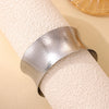 Wide Cuff Bracelet For Women Hammered Silvery Color Embossed Star Open Bangle Accessories Jewelry Party Gifts - Image 6