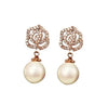 Skeds Korean Style 5 Numbers Pearl Crystal Flower Earrings For Women Camellia Elegant Lady Party Jewelry Ear Rings - Image 9