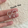 Silver Hoop Earrings Clip Golden Bowtie Ribbon Small Cute For Women Girl Gift Jewelry - Image 48