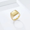 15mm Glossy Square Signet Ring for Men Stainless Steel Ring Jewelry - Image 4