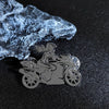 Women's gold-plated motorcycle badge, silver men's chest pin, black lapel brooch, suit accessories set - Image 2