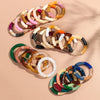 Chunky Bamboo Tube Beaded Acrylic Bracelets for Women Man Multicolor Resin Stretchy Statement Bangle Stack Jewelry Gift - Image 5