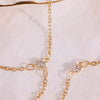Metal Crystal Y-Shaped Finger Chain Anklet for Women Simple Gold Color Personality Tassel Foot Chain Beach Jewelry - Image 5
